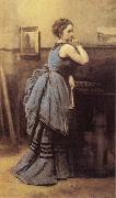 Jean Baptiste Camille  Corot, Woman in Blue